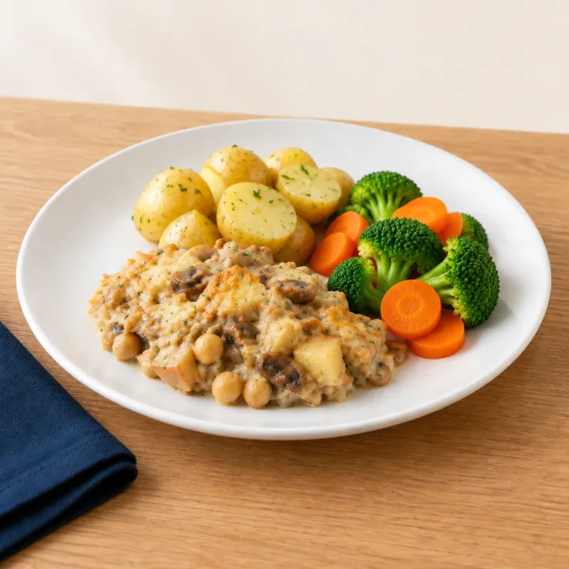 Mushroom, Chickpea and Apple