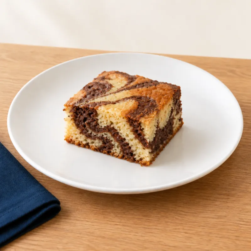 Marble tray bake cake
