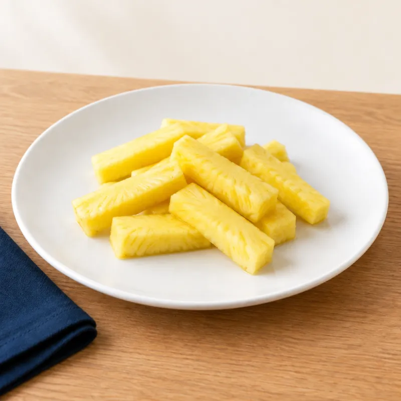 Fresh pineapple sticks