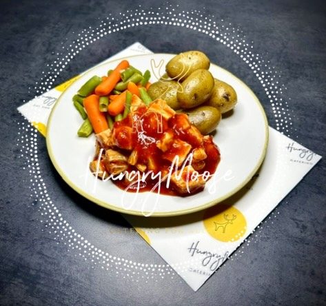 BBQ Chicken with New Potatoes & Vegetables