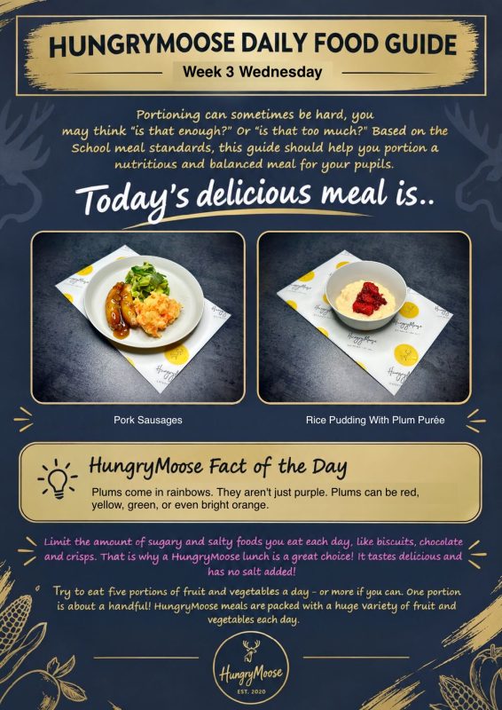 Daily Food Guide: Week 3 Wednesday – Pork Sausages
